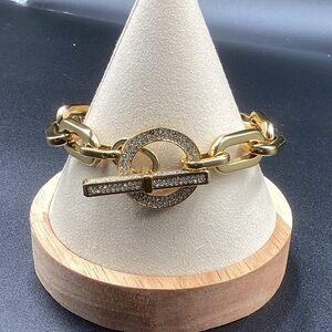 MICHAEL KORS  Gold Chain Bracelet with Crystal Accents